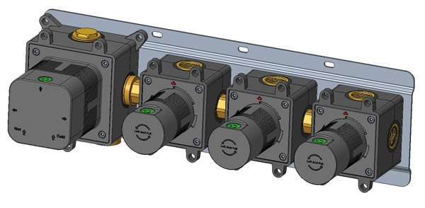 5 Way Thermostatic Concealed Valve with Volumn Control